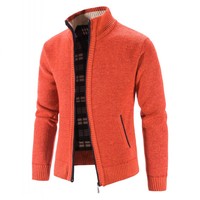 Nowa wiosna jesień sweter z dzianiny moda męska Slim Fit sweter mężczyzn przyczynowe swetry płaszcze solidny kardigan jednorzędowy mężczyzn 6
